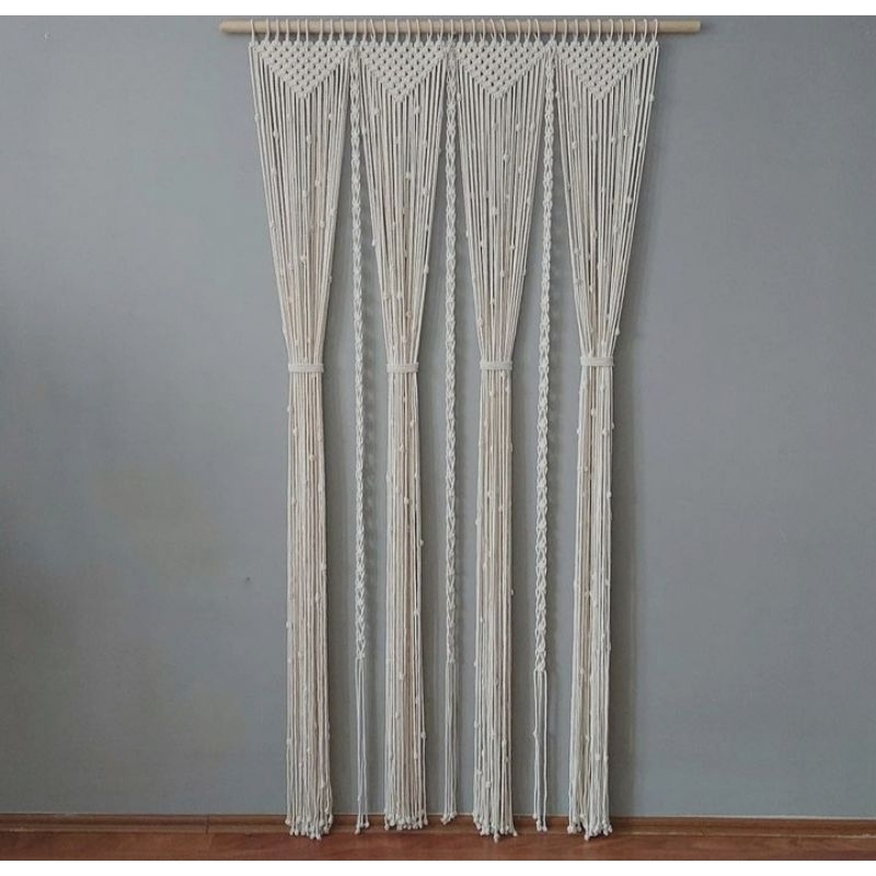 Macrame Gorden Pintu Simple - Tirai pintu - tirai jendela /Macrame Homedecor FREE GIFT