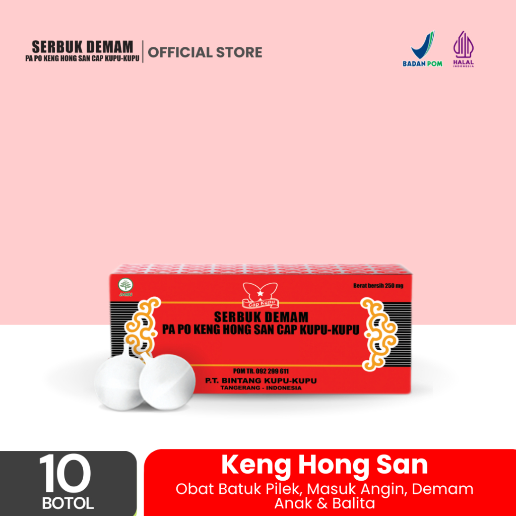 Keng Hong San Serbuk - Obat Batuk Pilek Demam Bayi & Anak