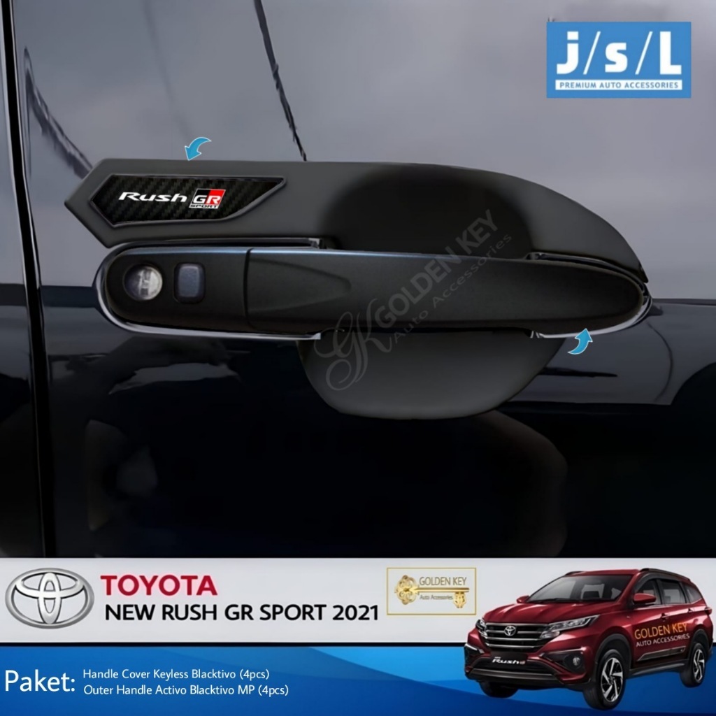 PAKET New Rush 2021 Cover Handle Keyless + Outer Handle Activo Blacktivo MP
