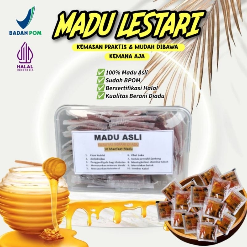 

MADU LESTARI SACHET TEPAK 20 GRAM ISI 35 PCS