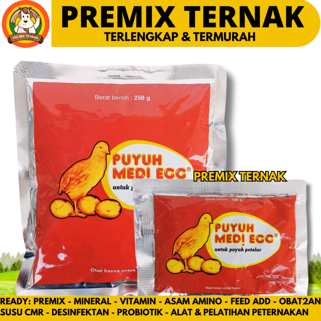 PUYUH MEDI EGG - Vitamin Burung Puyuh Petelur - Pemacu Produksi Burung Puyuh Petelur