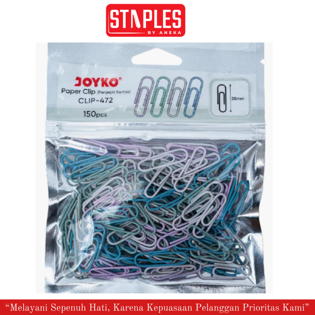 

Paper Clip Klip Joyko Clip-472 / Penjepit Kertas Klip Pastel / Paper Clip Joyko Clip-473 (150pcs)
