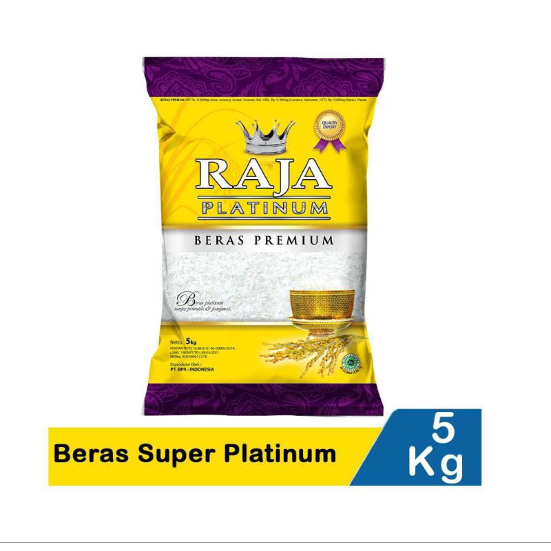 

[ 5 Kilogram ] Beras Raja Platinum Beras Putih Kualitas Terjamin PREMIUM Kemasan 5 Kg