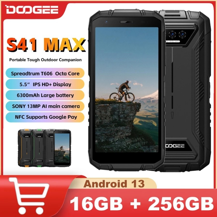 DOOGEE S41 Max Rugged Phone 6GB+256GB 5.5