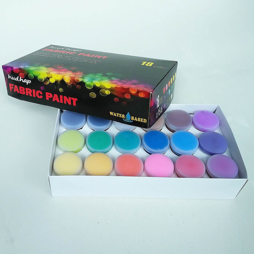 

PRAKTIS cat lukis kain cat tektil serbaguna set 18 warna