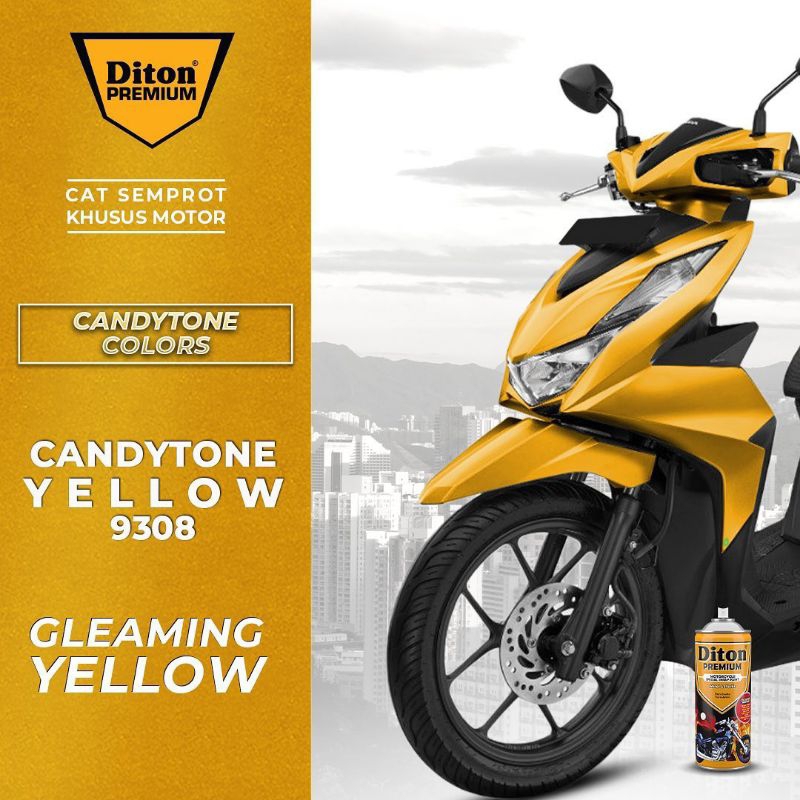 Cat semprot DITON Premium warna Candy tone Yellow  9308 400 cc