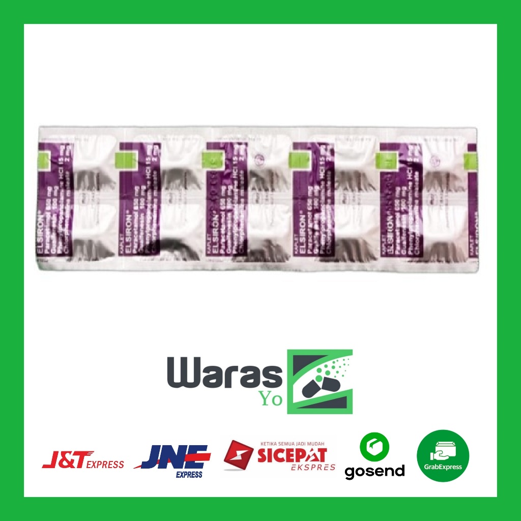 [SW] Elsiron Kaplet Strip isi 10 Tablet - Obat demam dan flu