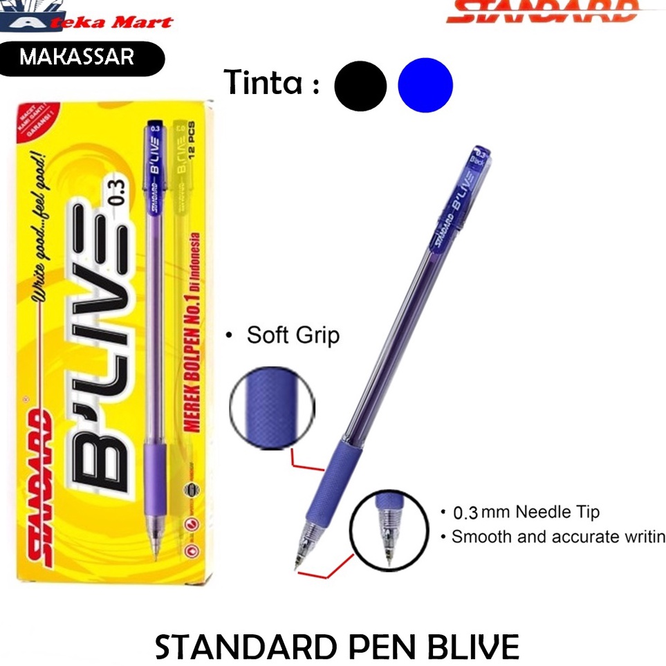 

BOX12PCS STANDARD BALLPEN BLIVE o TY2