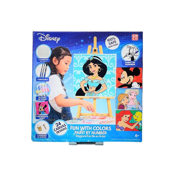 

Mainan EMCO Disney Fun With Colors Paint By Numbers Cat Air dan Kanvas p O3X8