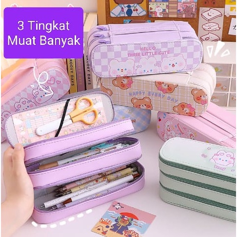 

nicky888 Kotak Pensil 3 Layer Korean Style Pencil Case Tempat Pensil Import 2 Layer Dan 3 Layer Kotak Pensil 2 Tingkat Dan 3 Tingkat K6 r EV2