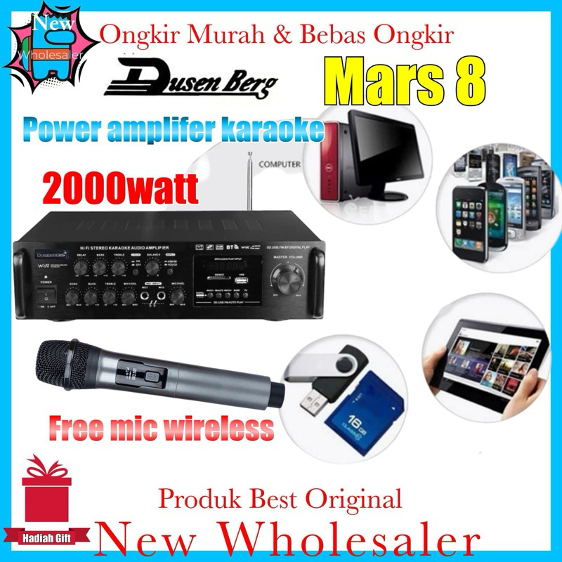 Power Amplifier karaoke Musik Dusenberg Premiums Mars 8 Original Garansi
