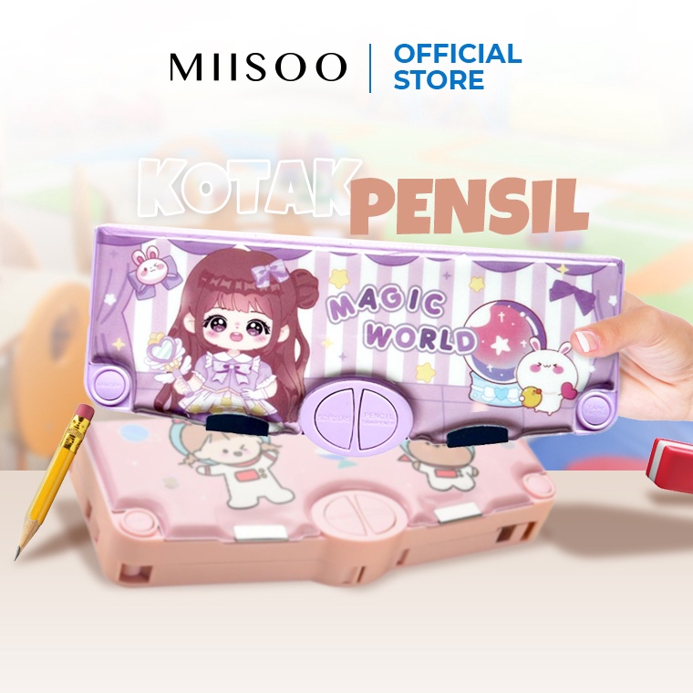 

MIISOO Kotak Pensil Anak cowo dan cewe Karakter Serbaguna Tempat Pensil Alat Tulis w JC8