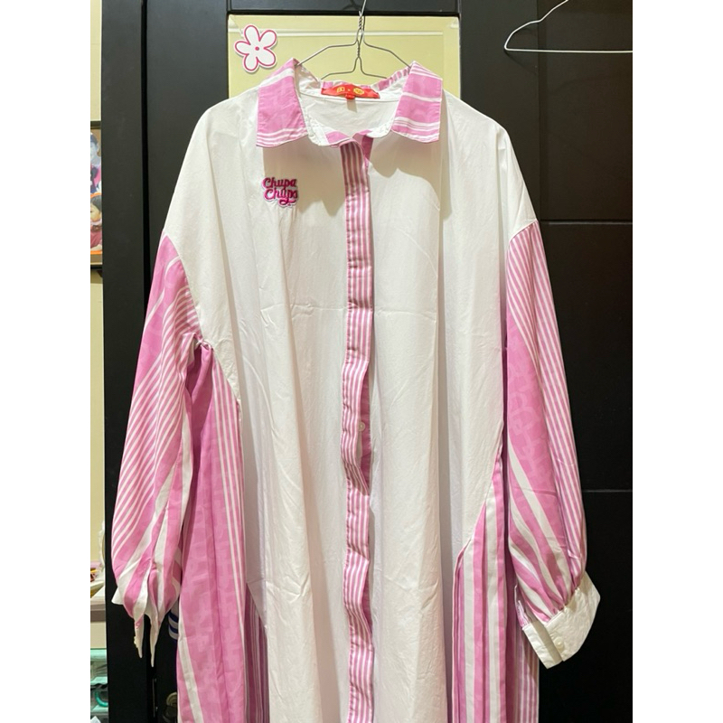 Benang Jarum Chupa Chups Pleated Tunic Size L | buttonscarves