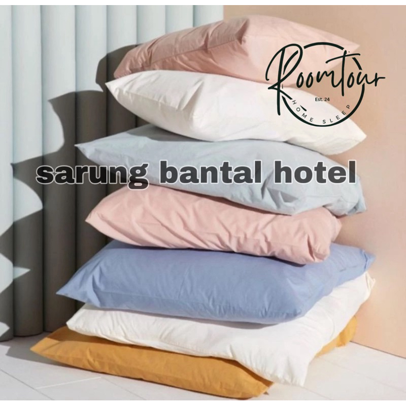 ( RESLETING) sarung bantal polos resleting/ sarung bantal hotel / sarung guling polos /sarung bantal
