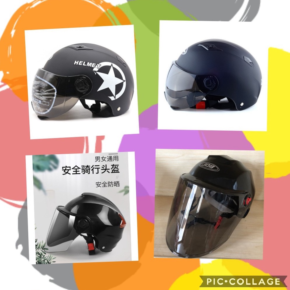 Taffsport Zoro Helm Sepeda Listrik Helm Motor Listrik  Visor Half Face Skuter Elektrik Sepatu Roda S