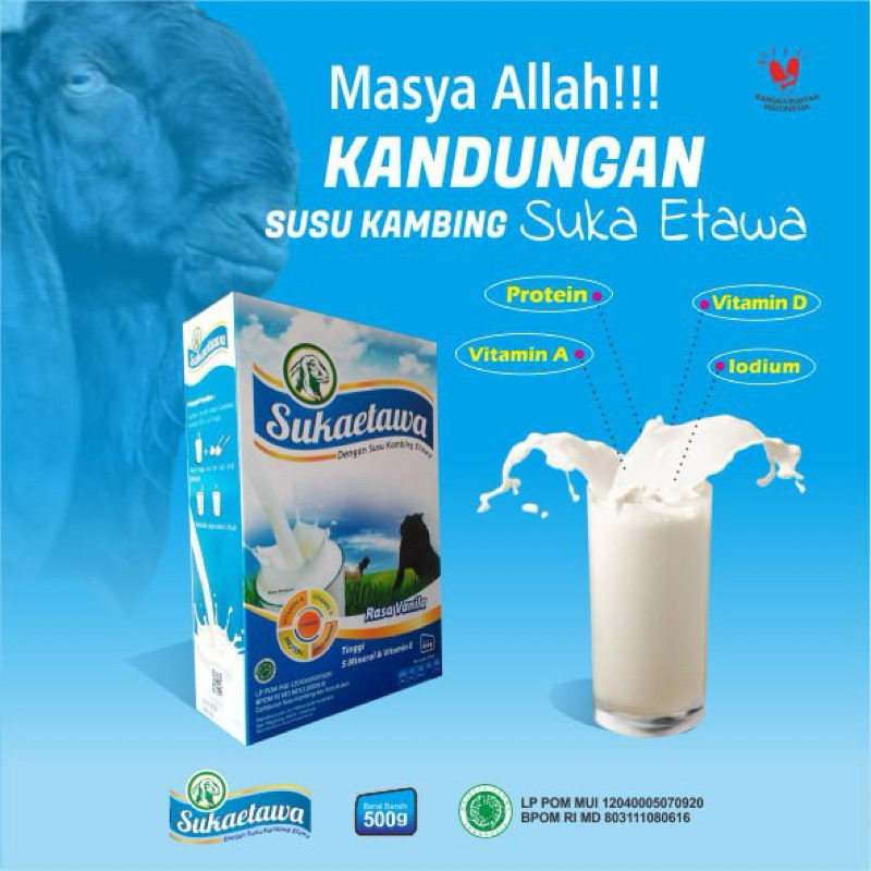 

Sukaetawa 500gr ,Susu Kambing Varian Rasa Vanila