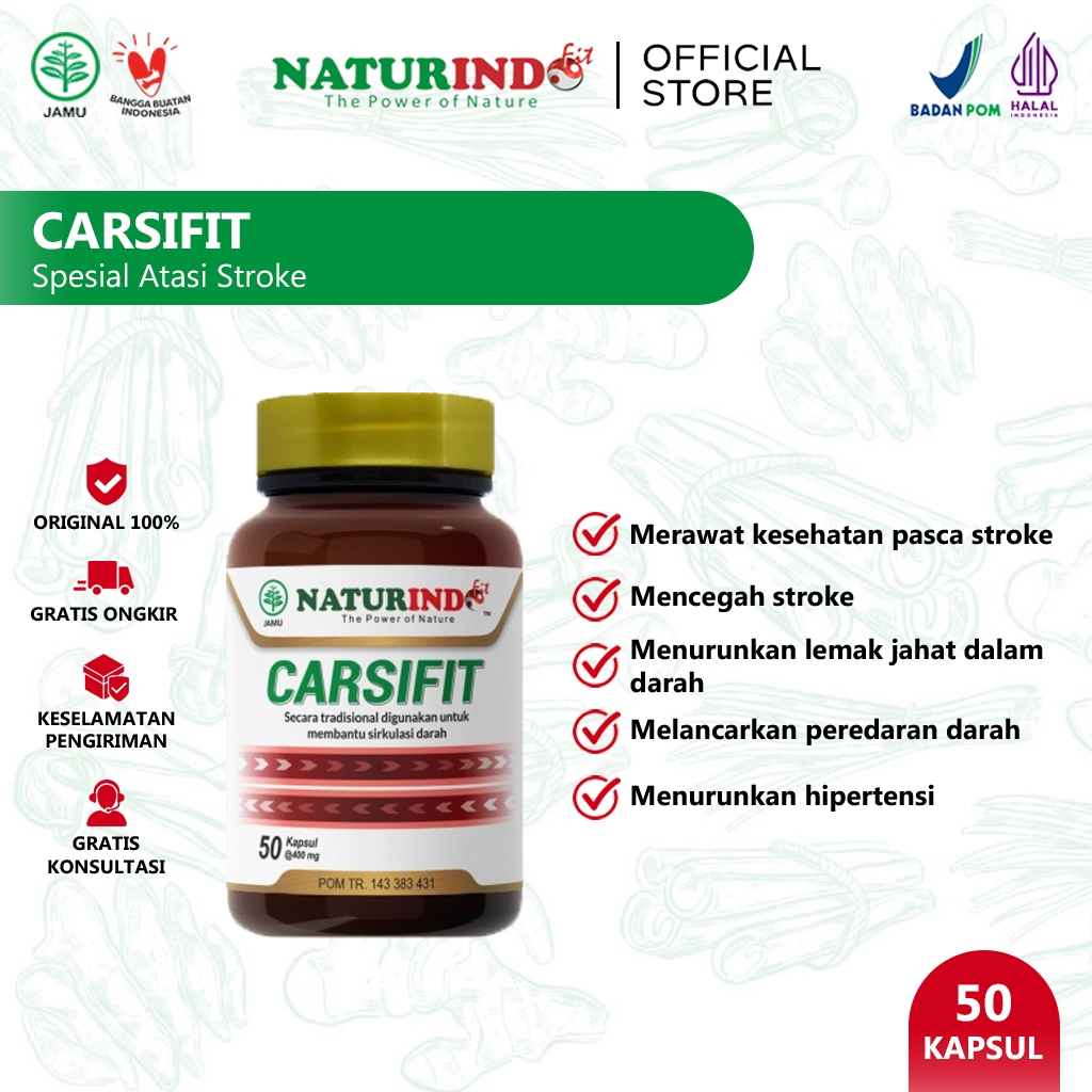 NATURINDO FIT - Obat Herbal CARSIFIT Naturindo (Spesial Atasi Stroke)