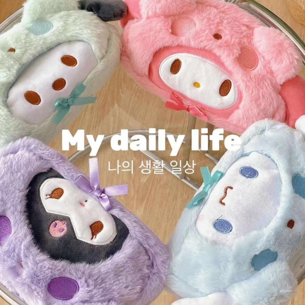 

KODE F7B4 Tempat Pensil Plush Bulu Lembut Karakter Sanrio Cinnamoroll Pocacco Melody Kuromi C1