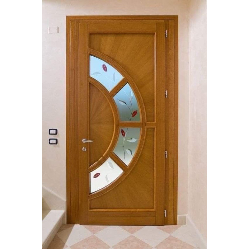 Pintu jati Minimalis Pintu Utama Kaca Setengah Lingkar Jati Minimalis Kusen Pintu Modern