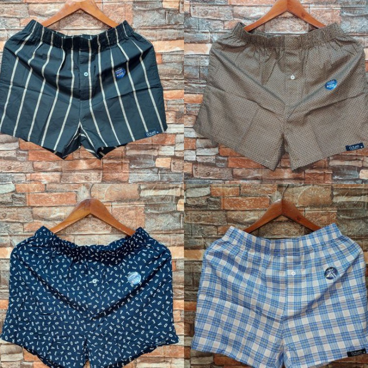 HJ6 Gnath Celana Boxer Pria Wanita Dewasa Bahan Katun Premium Motif Printing