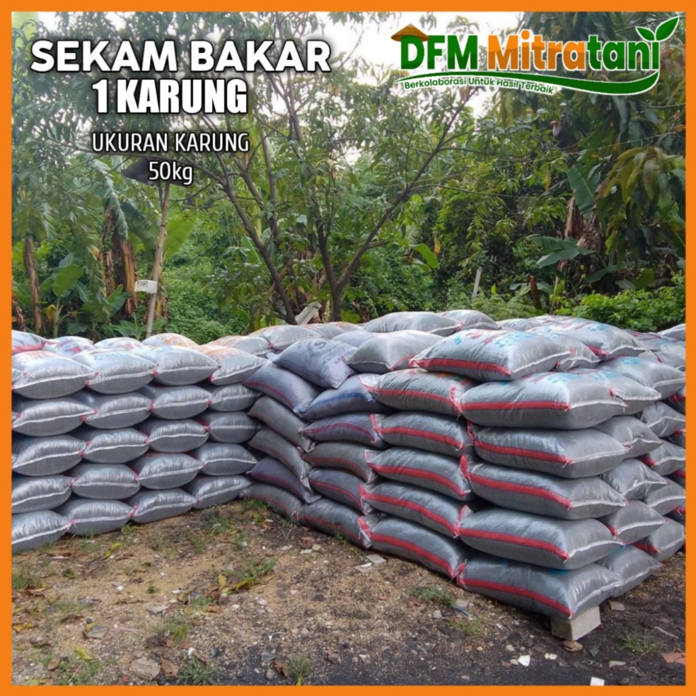 KODE J38B Arang Sekam Bakar 1 Karung  Sekam Bakar Media Tanam Ukuran Karung 5kg