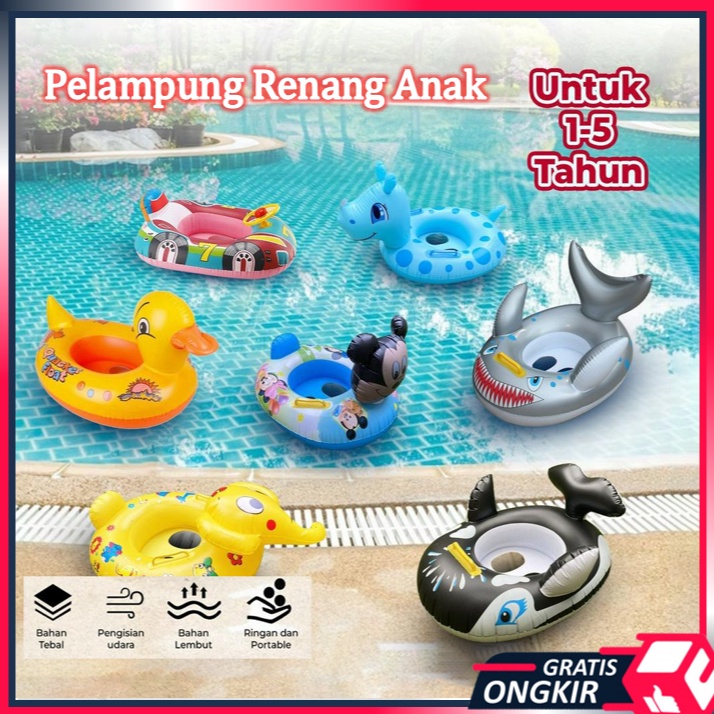 Best Seller Gratis Ongkir  5923 Pelampung Renang Anak Karakter Lucu  Pelampung Duduk Anak Karakter