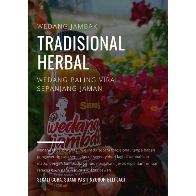 

jamu tradisional herbal dari anak² sampai dewasa, wedang jambak