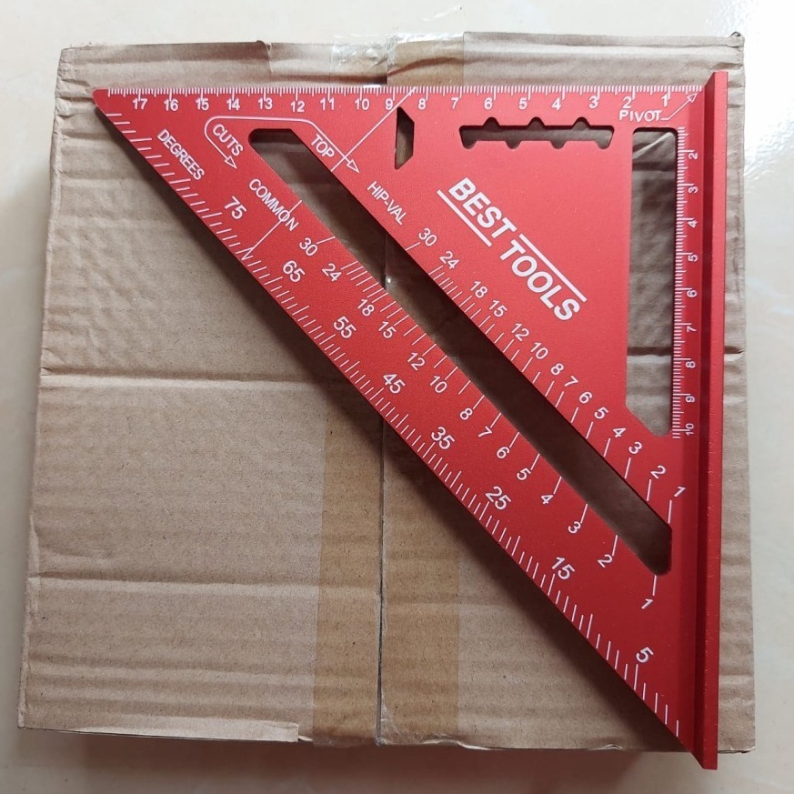 

KODE L5P4 Penggaris Siku Segitiga Speed Square 7inch siku Tukang Aluminium 7 Inch Pengerjaan