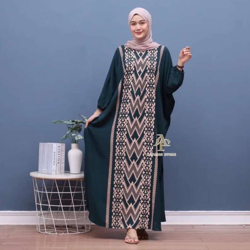 SETELAN WANITA/SETELAN TUNIK DRESS EMIRA/ SET JUMBO/ONE SET WAKA WAKA