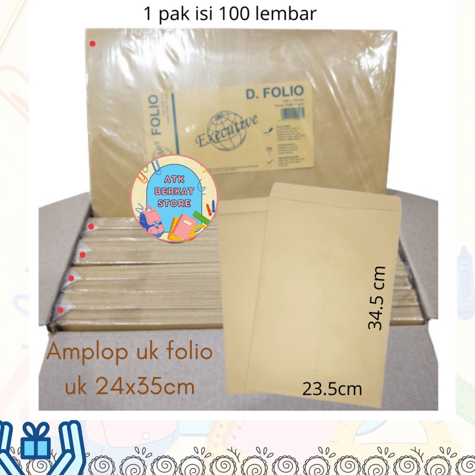 

KODE T8C3 1pcs amplop coklat ukuran Folio F4