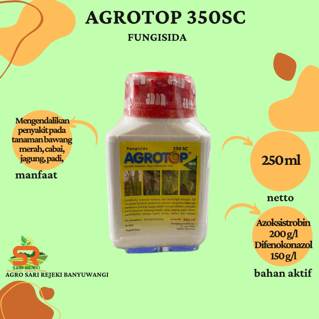 AGROTOP 350SC 250ML AZOKSISTROBIN & DIFENOKONAZOL