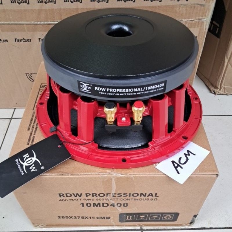 SPEAKER RDW 10 INCH 10MD400 VC 3 INCH RMS 800 WATT ORIGINAL