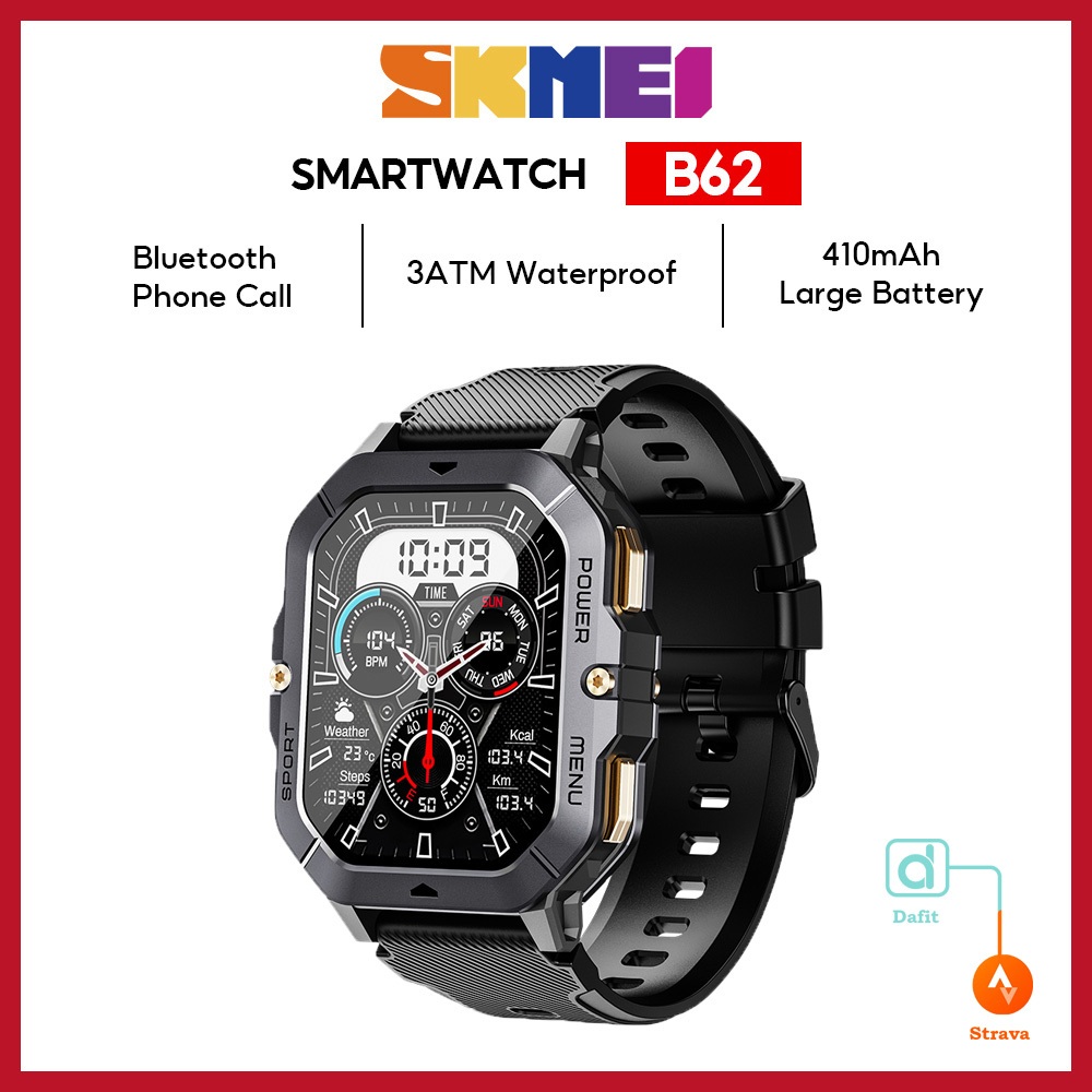 Skmei B62 smartwatch pria import olahraga jam tangan outdoor sport Smart Watch anti air 3ATM for hp 