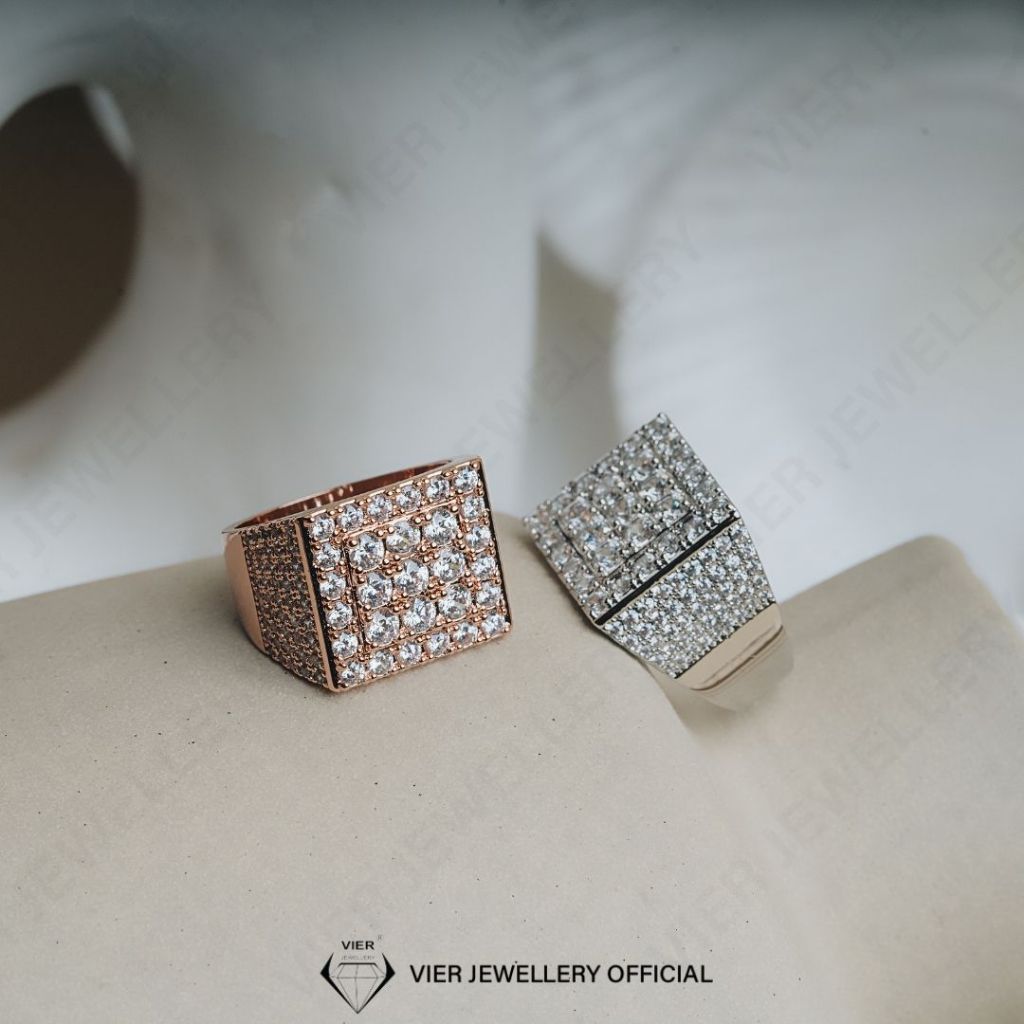 Vier Edition Ring Man 14691 Cincin Cowok Crystal Zirconia Replika Berlian by Vier Jewellery