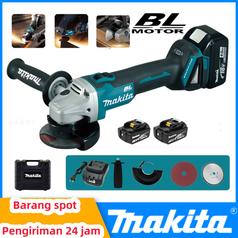 [Tersedia di Indonesia]Mesin Pemotong Tanpa Kabel Makita dengan Dudukan 2 Baterai 1 Pengisi Daya Pen