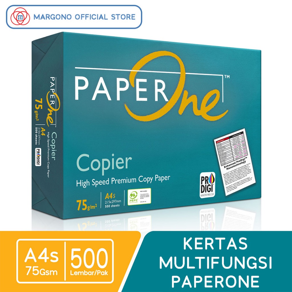 

PaperOne Copier Kertas HVS A4S 75 gsm - 500 Lembar
