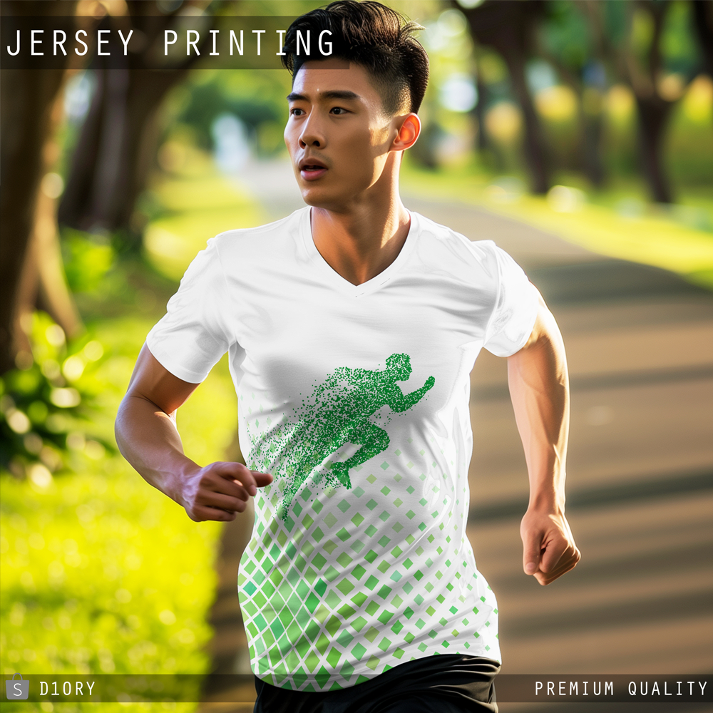 Baju Jersey Pelari Indonesia 09 Kaos Running Pria Dry Fit Pakaian Olahraga