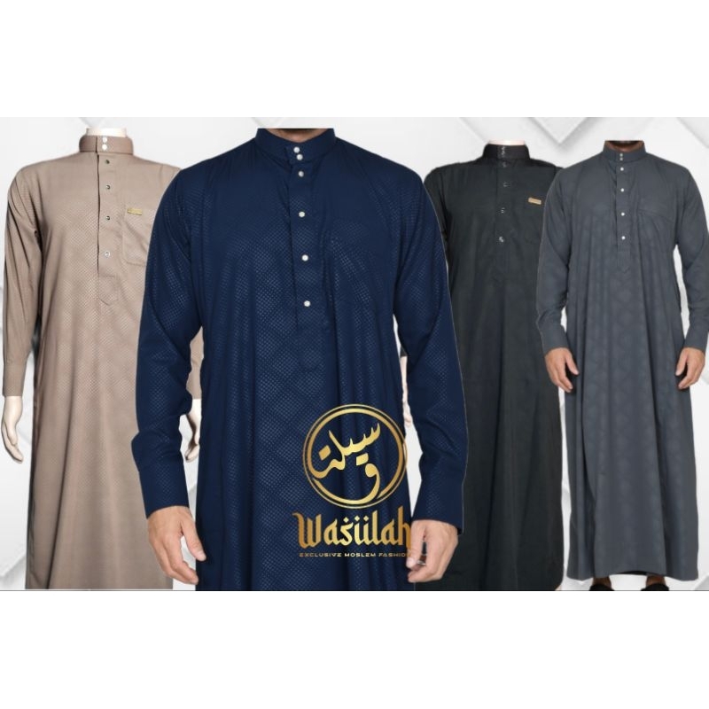 Gamis Jubah pria Ekslusif Embos Sultan original WASIILAH | Grosir Gamis Jubah