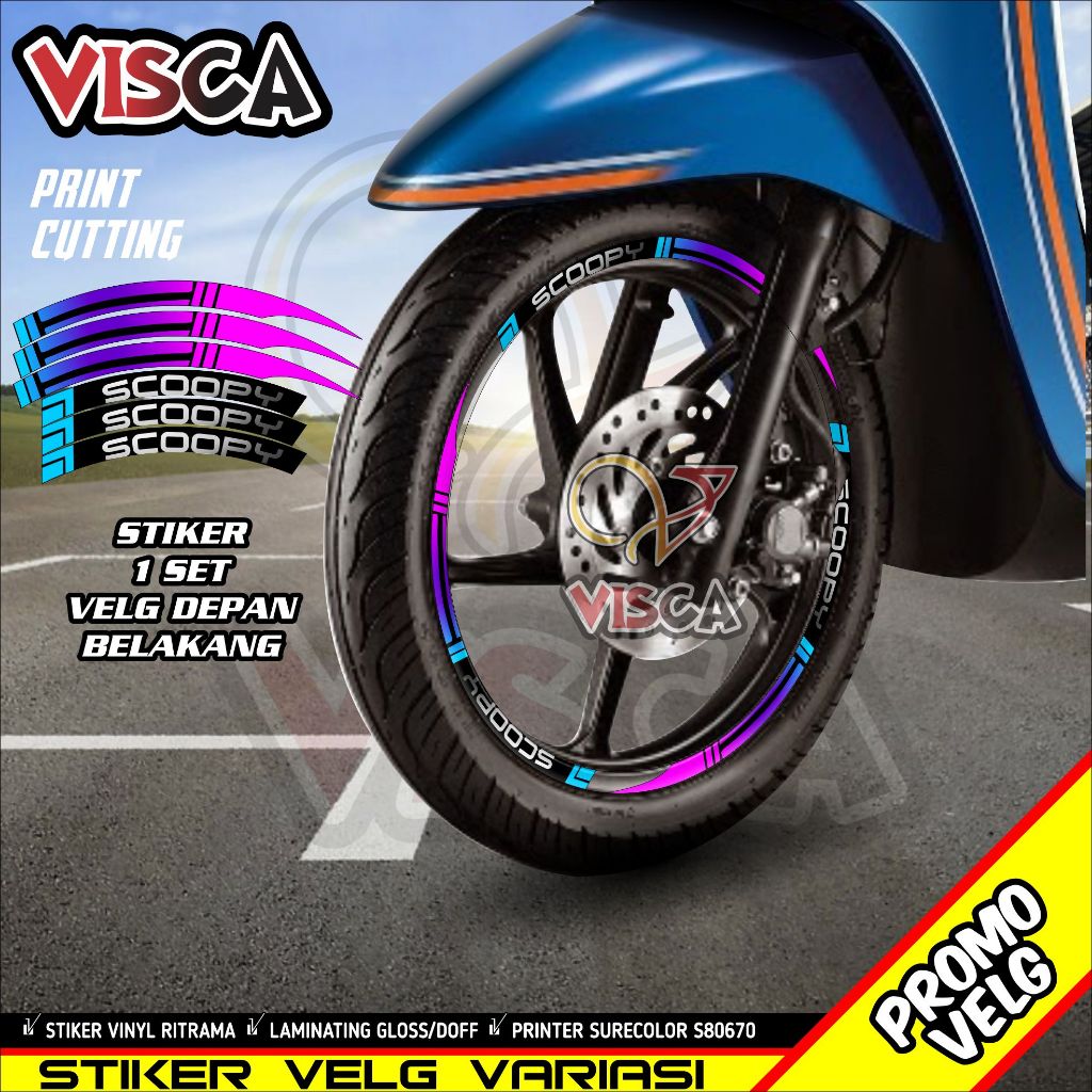 Stiker Velg List Velg Motor Stiker Velg Scoopy A02Bunglon