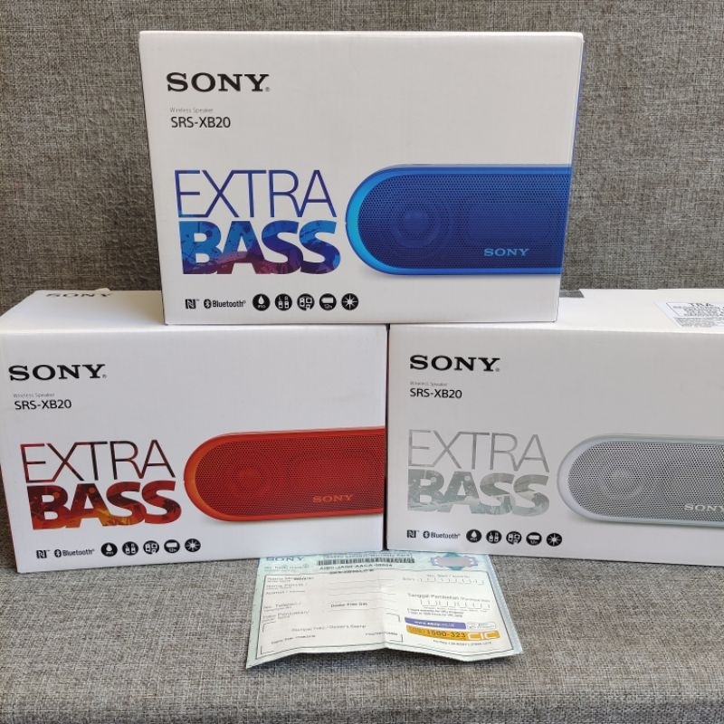 Sony SRS XB20 Original Bluetooth Speaker Portable Nfc Garansi Resmi Sony