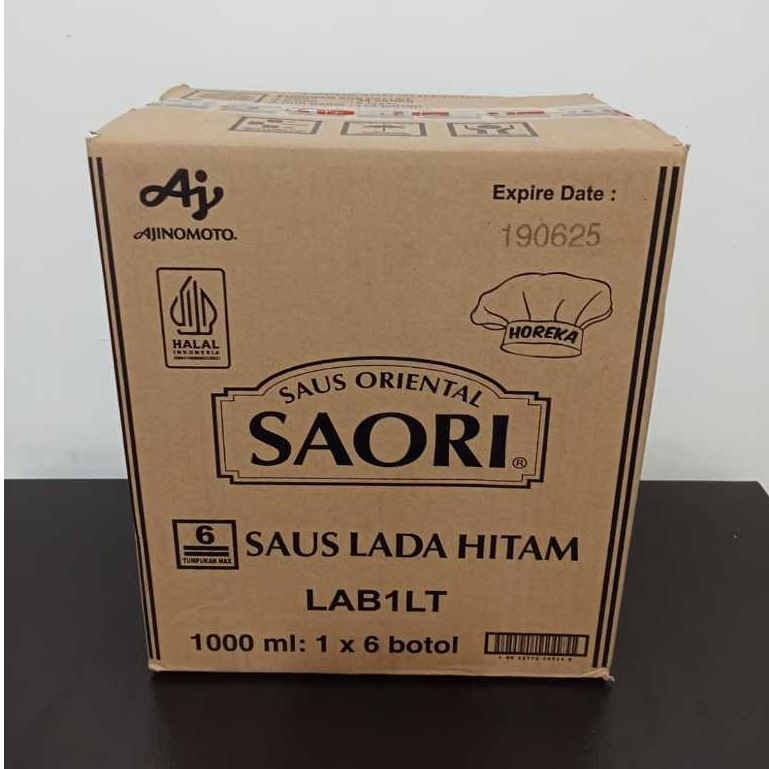 

SAORI Saus Lada hitam Oriental Blackpepper Botol 1 Liter / Karton 1000ml ( 1 x 6 botol )