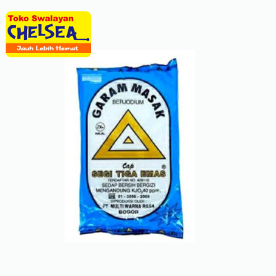 

Garam segi tiga emas 250gr per bal - garem segitiga emas - uyah beryodium