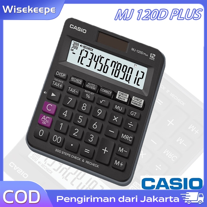 

Kalkulator Meja CASIO MJ-120D Plus Office Desktop 300 Steps Check Correct Series Calculator 12 Digits