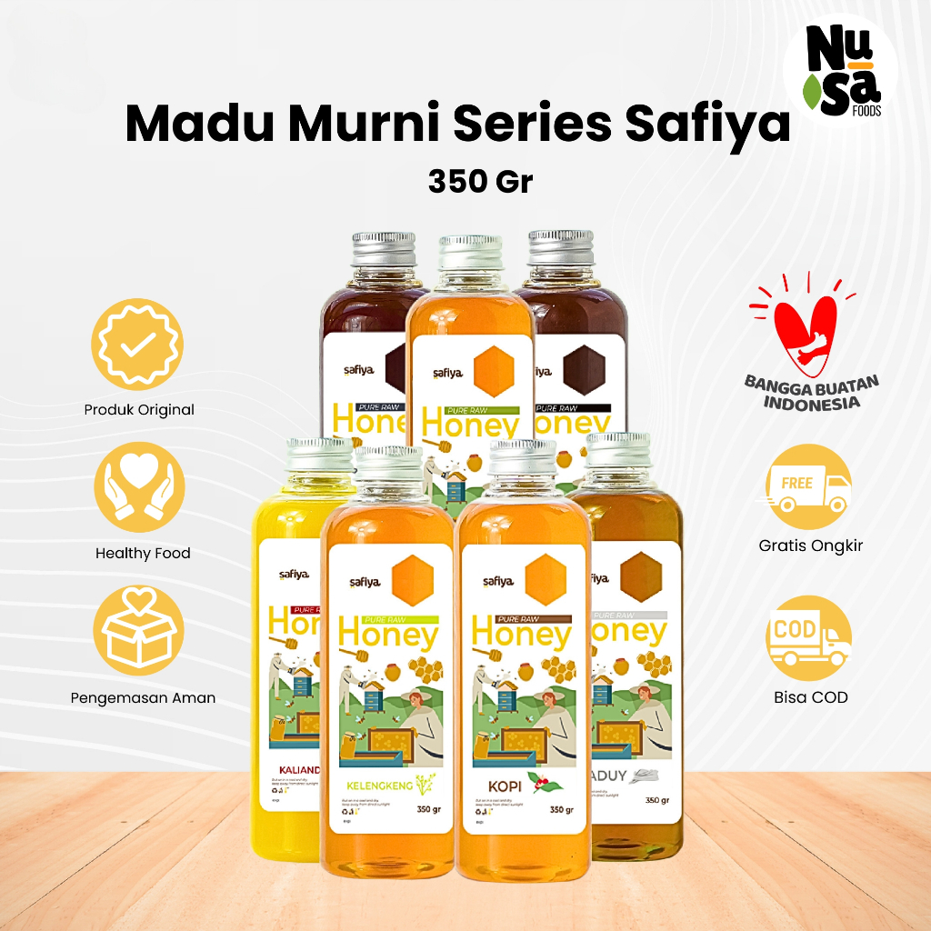 

Madu Murni Safiya 350 Gram Varian Madu Asli Pure Raw Honey