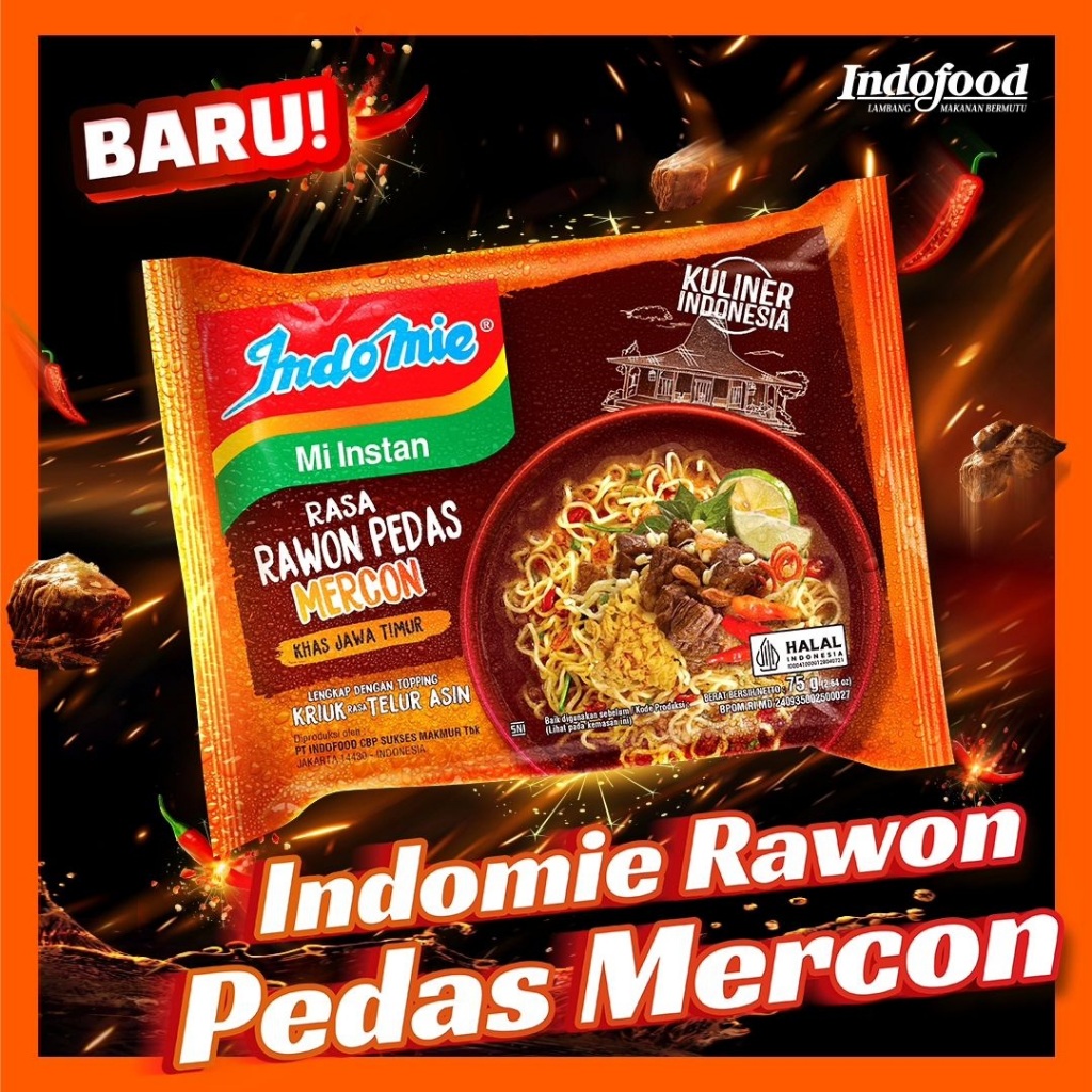 

INDOMIE KUAH RAWON PEDAS MERCON 75GR SATUAN