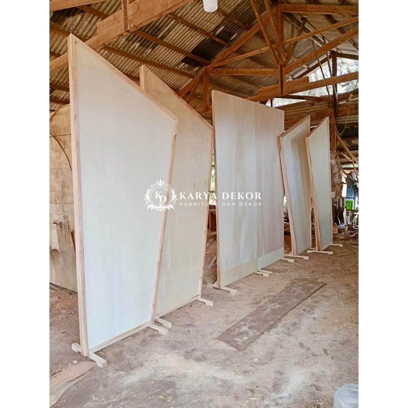 backdrop pelaminan 3d / backdrop pelaminan plywood / backdrop pernikahan minimalis slim