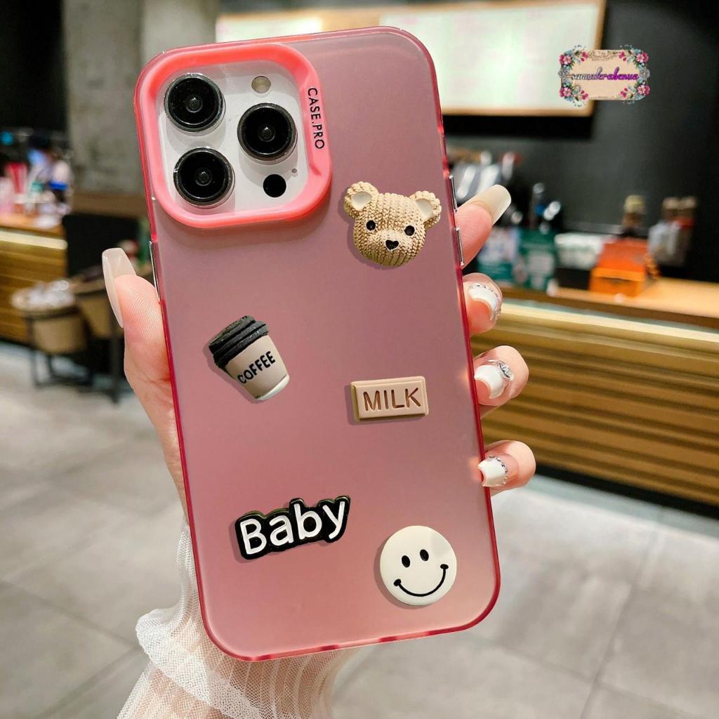 GC129 Premium Matte Hard Case 3d Doll Baby Bear For INFINIX SMART 5 6 6+ 7 8 9 10 HOT 9 10 11 12 PLA