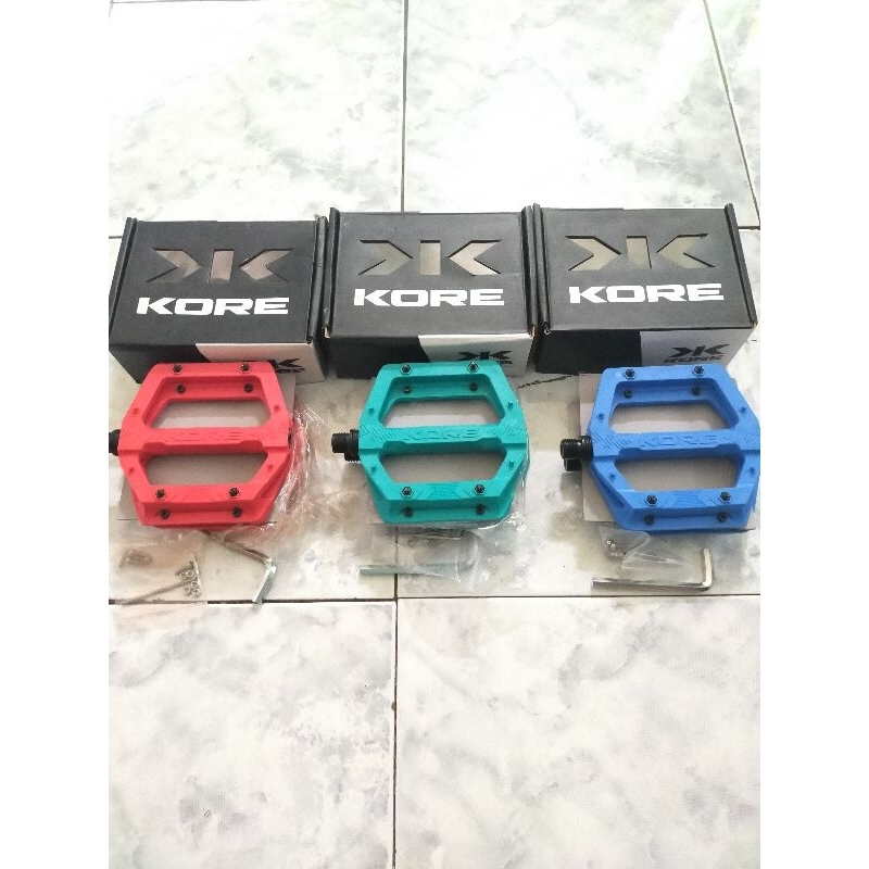 Pedal Flat MTB Kore Sudah Bearing Kondisi Baru