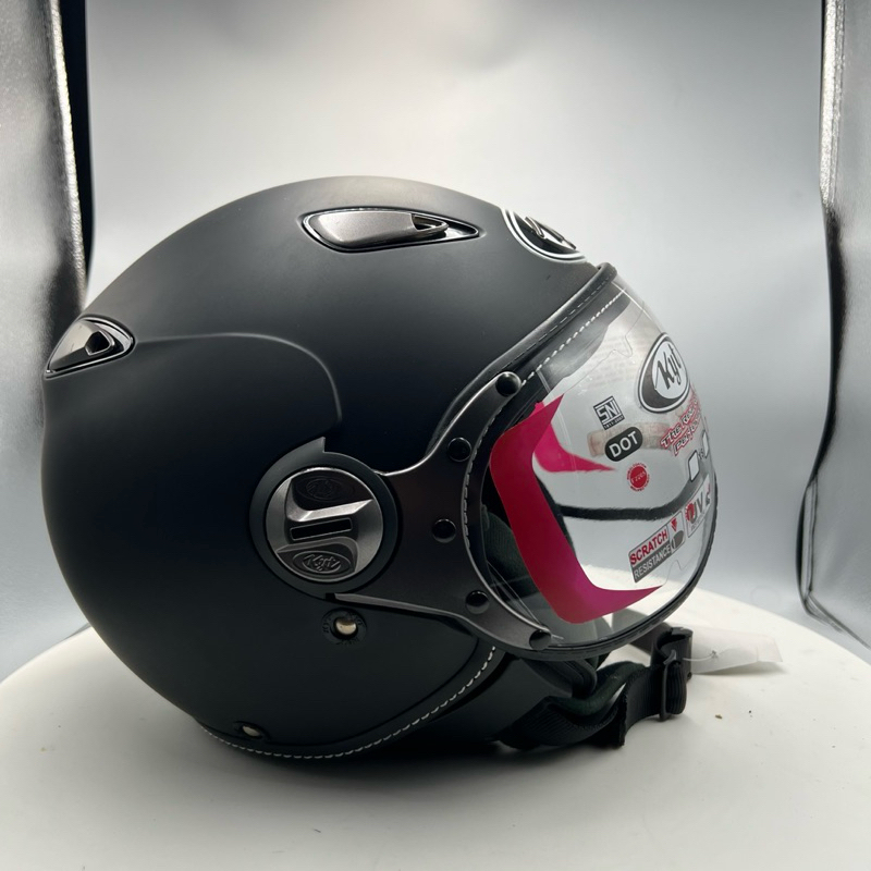 HELM KYT/ OBRAL JUAL RUGI HELM  KYT ELSICO SOLID BLACK DOFF HELM MODEL PILOT