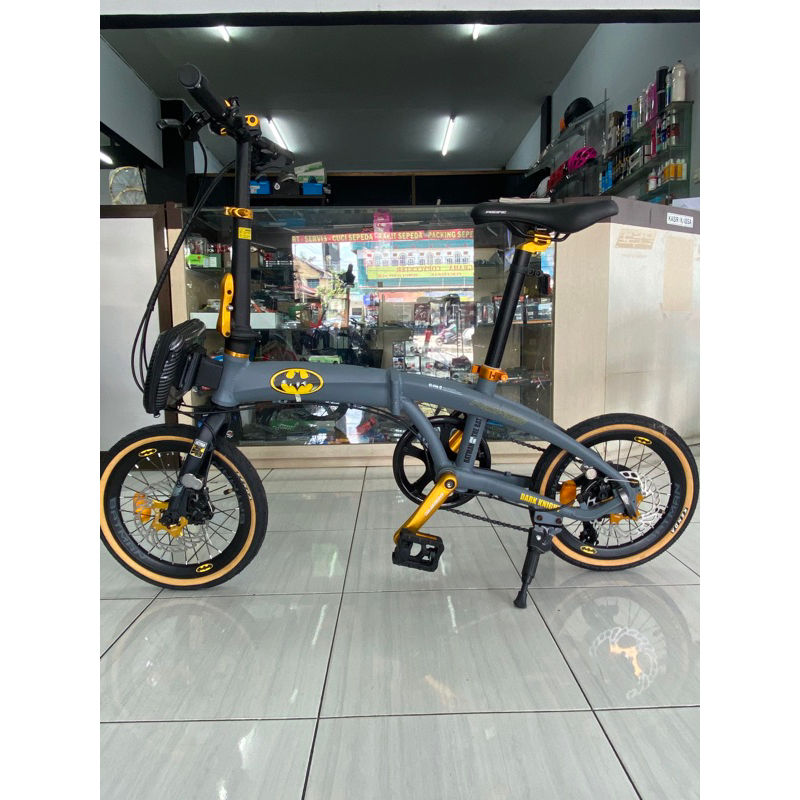 Pacific sepeda lipat 16 Folding Noris Batman lipat Alloy anak dan dewasa 8 Speed